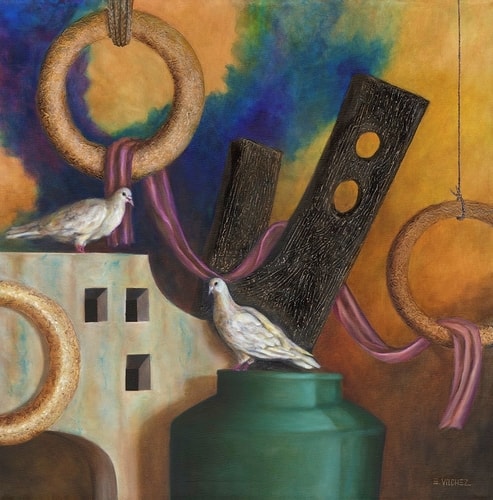 “Looking for the Nest” Oil on Canvas, 36” x 36” by artist Eduardo Vilchez. See his portfolio by visiting www.ArtsyShark.com
