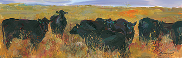 “Foragers” Acrylic on Paper, 34” x 11” by artist Ellen Jean Diederich. See her portfolio by visiting www.ArtsyShark.com