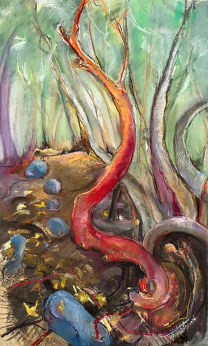 “Diana’s Hunt” Pastel, 28” x 45” by artist Kate Henderson. See her portfolio by visiting www.ArtsyShark.com