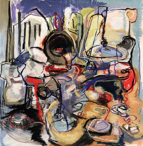 “Jazz Street” Pastel, 27” x 24” by artist Kate Henderson. See her portfolio by visiting www.ArtsyShark.com