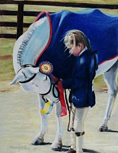 "Little Champions" Colored Pencil on Illustration Board, 11" x 14" by Artist Joanne Pierce. See her portfolio by visiting www.ArtsyShark.com