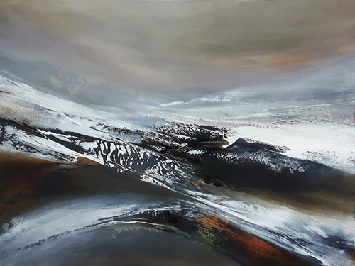 “La terre de mes ancêtres” Acrylic on Canvas, 48” x 36” by artist Nathalie Marcotte. See her portfolio by visiting www.ArtsyShark.com