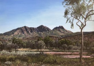 “Mt. Sonder Sentinel” Acrylic on Board, 41cm x 30cm by artist Richard Rosebery. See his portfolio by visiting www.ArtsyShark.com