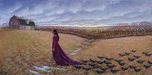 “The Journey” Oil, 24” x 12” by artist Nancy Lane. See her portfolio by visiting www.ArtsyShark.com