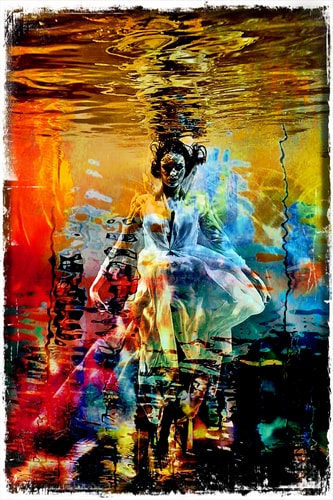 “Under Water Beauty” Acrylic and Marker, 24” x 48” by artist Dominick Conde. See his portfolio by visiting www.ArtsyShark.com