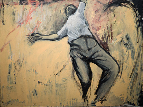 "Vortex" Oil and Charcoal on Canvas, 40" x 30" by artist John Carlson. See his portfolio by visiting www.ArtsyShark.com