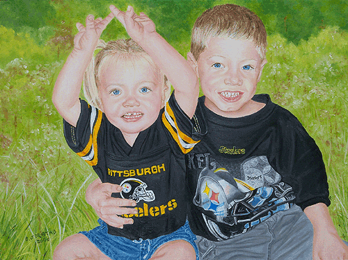 Child Portrait (Commission), Oil, 30” x 24” by artist Diane Jorstad. See her portfolio by visiting www.ArtsyShark.com