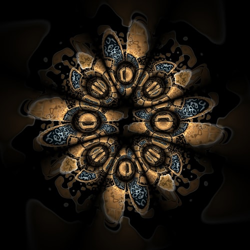 "Not a Talisman" Digital Algorithmic, 36" x 36" by artist Claude McCoy. See his portfolio by visiting www.ArtsyShark.com