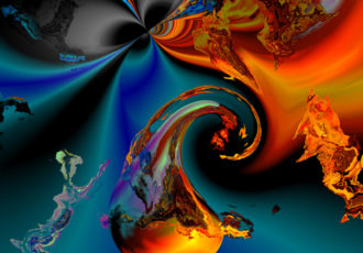 "The Tear" Digital Algorithmic, 40" x 40" by artist Claude McCoy. See his portfolio by visiting www.ArtsyShark.com