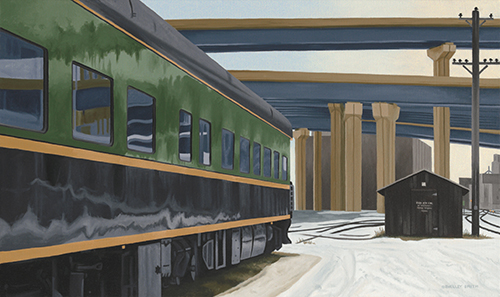 "End of the Line" Oil on Linen, 30" x 18" by artist Shelley Smith. See her portfolio by visiting www.ArtsyShark.com