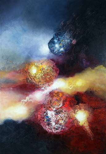 "Colour Diamonds" Acrylic on Canvas, 115cm x 160cm by artist Vasco Kirov. See his portfolio by visiting www.ArtsyShark.com