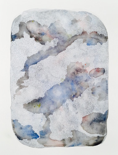 "Geode" Watercolor and Pen, 11" x 15" by Artist Kjersti Ochsner