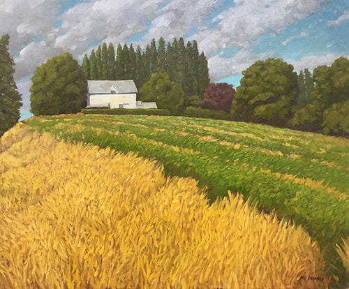 "Oregon Farmhouse" Oil on Canvas, 34" x 28" by Artist Michael Godfrey