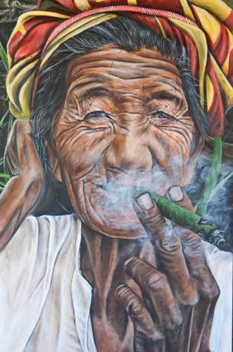 “Nandar” Acrylic on Panel Board, 24” x 36” by artist Sierra Roberts. See her portfolio by visiting www.ArtsyShark.com