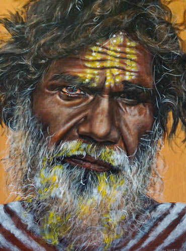 “Cobar” Acrylic on Panel Board, 18” x 24” by artist Sierra Roberts. See her portfolio by visiting www.ArtsyShark.com