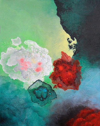 "Improvisation 11" Acrylic on Canvas, 61cm x 77cm by artist Vasco Kirov. See his portfolio by visiting www.ArtsyShark.com