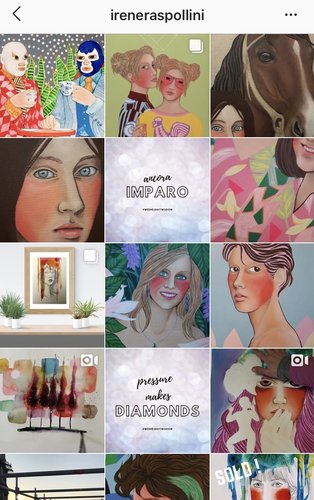 Instagram feed artist Irene Raspollini