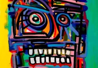 Untitled Head, Acrylic on Canvas, 18” x 24”