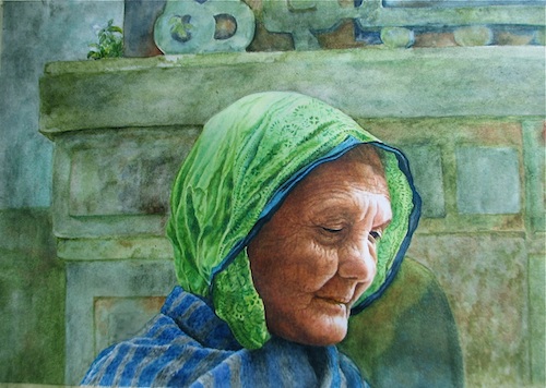 "Reflection" Watercolor, 11" x 7.75" by Artist Gayle Isabelle Ford