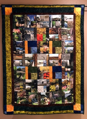 "Favorite Places" Quilt, 47" x 60" by Artist Lew Fuller