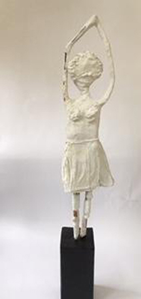 "Pirouette" Mixed Media Sculpture, 13" x 75" x 7" by Artist Phyllis Kravitz