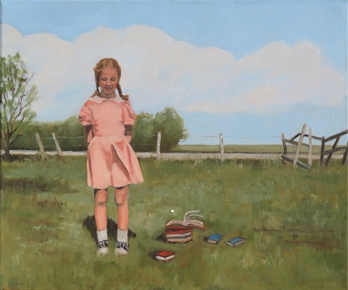 "Wyoming Girl" Oil on Linen, 24" x 20" by Artist Stephanie Berry