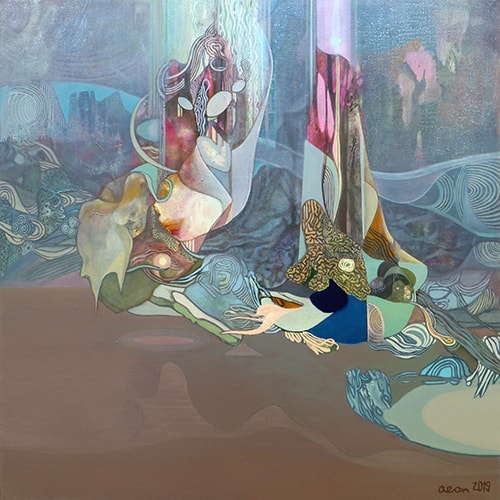 “Water Garden” Oil on Canvas, 35” x 35”