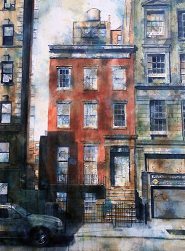 “Hold Out, 111 W13th St.” Watercolor, 22” x 30”