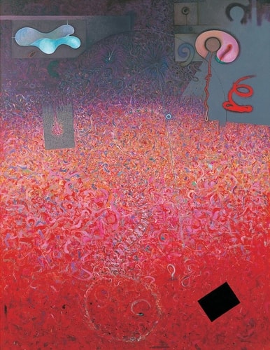 Abstract acrylic painting by Bernard Boffi
