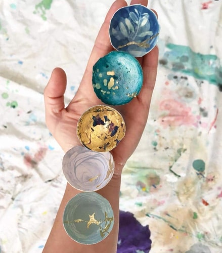 Handpainted eggshells by artist Elisa Sheehan