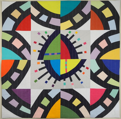 "Kaleidoscope" Fiber, 57" x 57"
