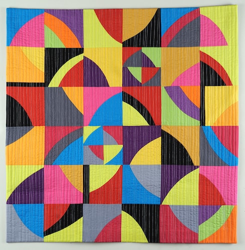 Contemporary abstract patterned fiber quilt by Cindy Grisdela