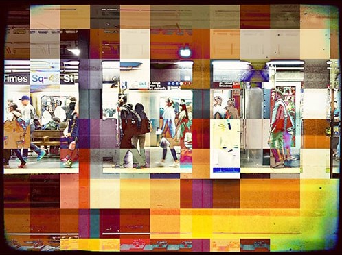 New York Subway Platform Photographic collage by Alex Benjamin