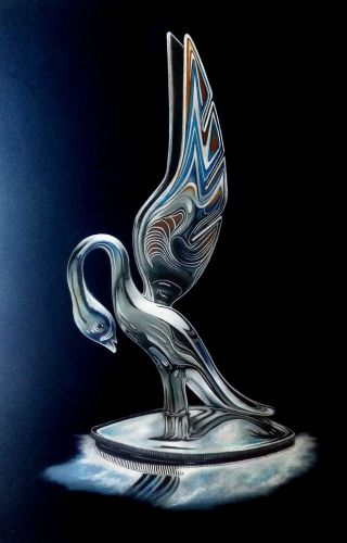 Vintage Packard Swan Hood Ornament drawing by David Neace