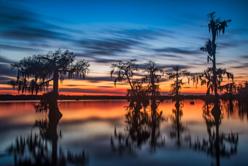 Photography of Lake Martin outside Lafayette, LA at sunset by Andy Crawford