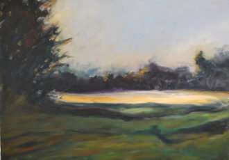 Impressionistic landscape oil painting by Bob Crane