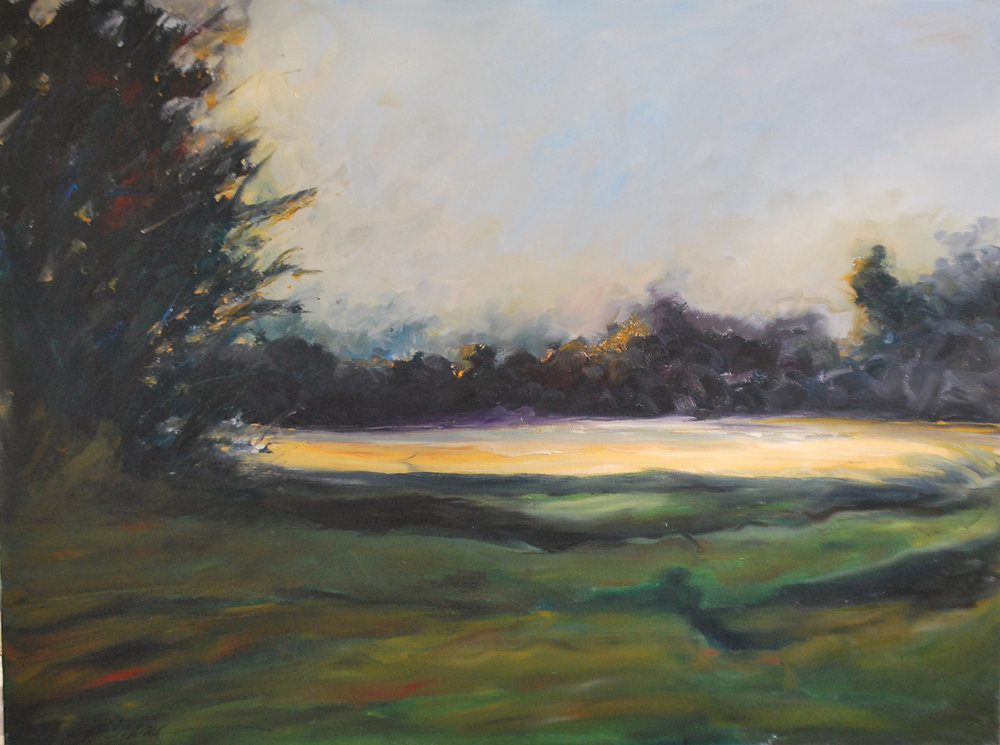 Impressionistic landscape oil painting by Bob Crane