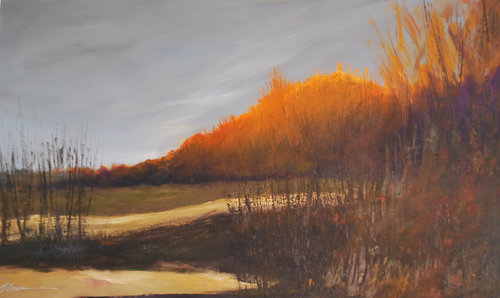 Autumn landscape scene, oil painting by Bob Crane