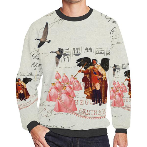 Sweatshirt with art collage