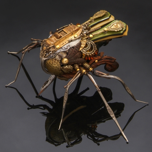 Found object sculpture of a fly by Jason Lyons
