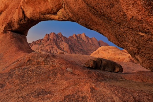 Photograph of the Natural Arch at Spitzkoppe, Namibia by Tim Hauf