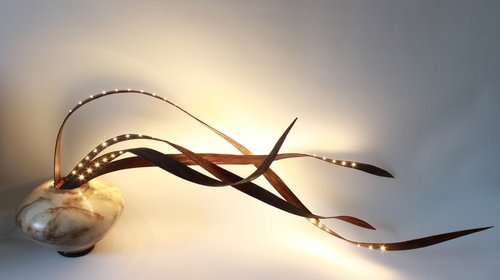 handmade LED lamp by artist Jean-Luc Godard