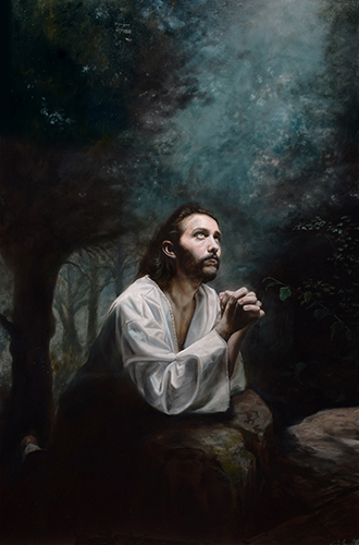 Painting of Christ praying in the garden of Gethsemane by Eric Armusik