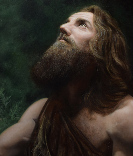 Painting of John the Baptist at Christ's baptism by Eric Armusik