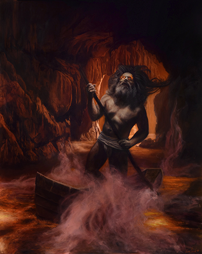 Painting of Charon, the ferryman of Hades by Eric Armusik