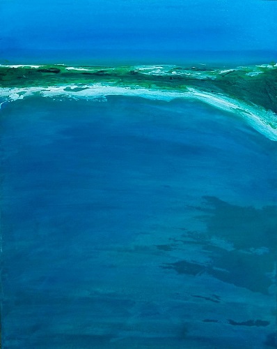 Minimalist abstract landscape painting by Kelley Batson-Howard