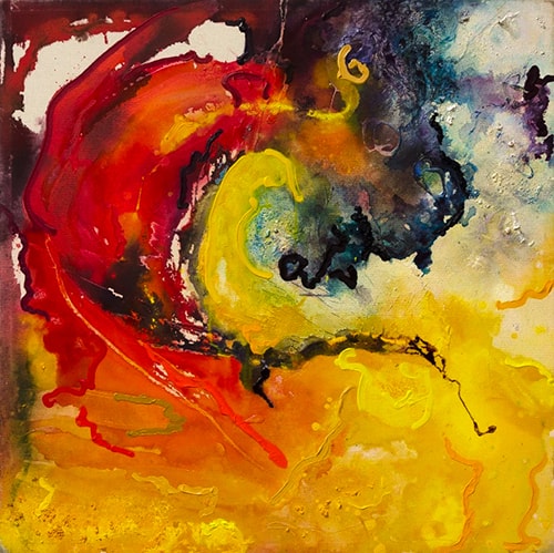 Abstract painting by Larry Wolf