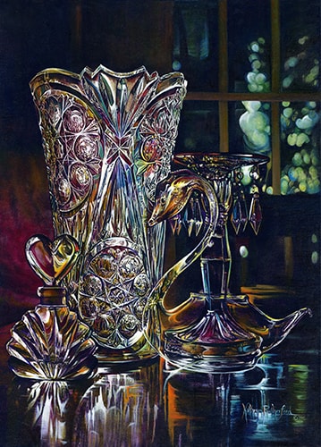 painting of crystal by Kathryn Rutherford