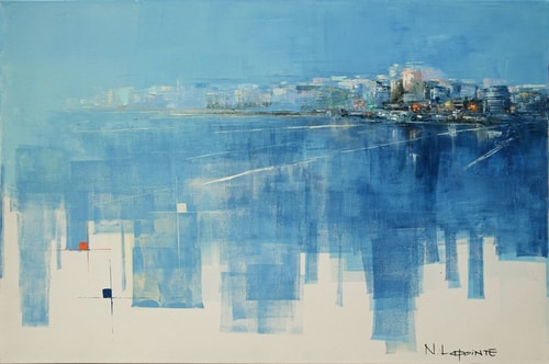 Oil painting of a seascape by Nathalie Lapointe