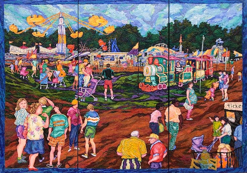 Painting of a county fair by Gail Kolflat